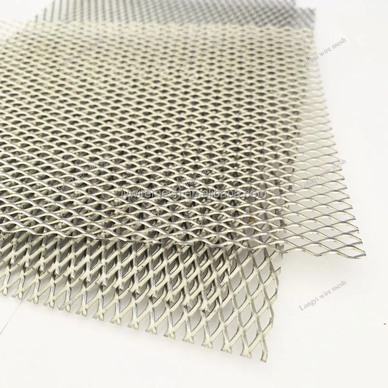 Nickel foil plate electrode diamond hole Battery cathode mesh sheet Nickel expanded screen