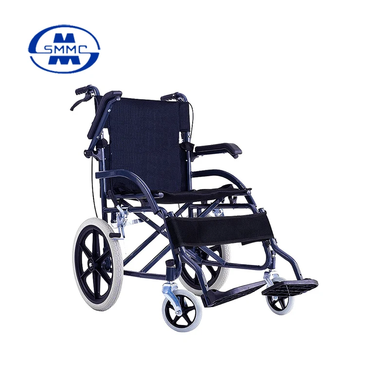 Flip-up armrest foldable back manual folding lightweight wheelchair for the disabled