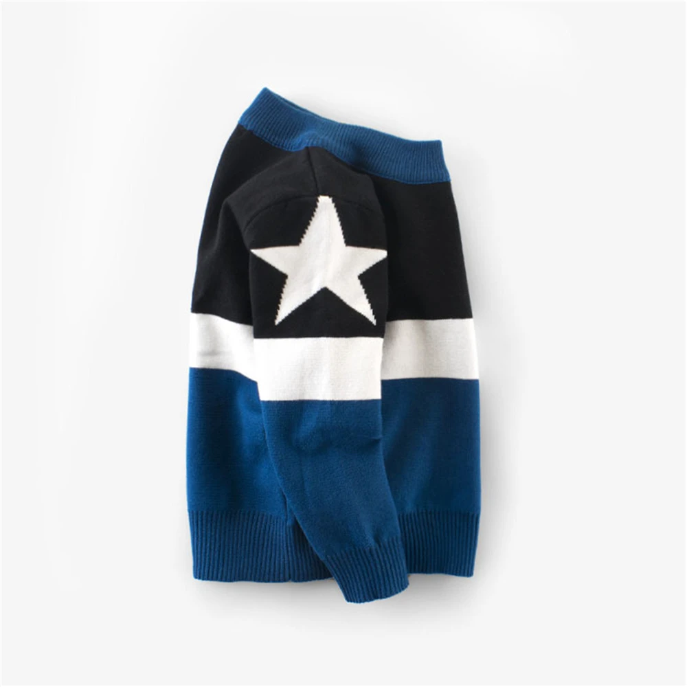 
Mudkingdom wool kid boys winter pentagram design pullovers and sweaters 