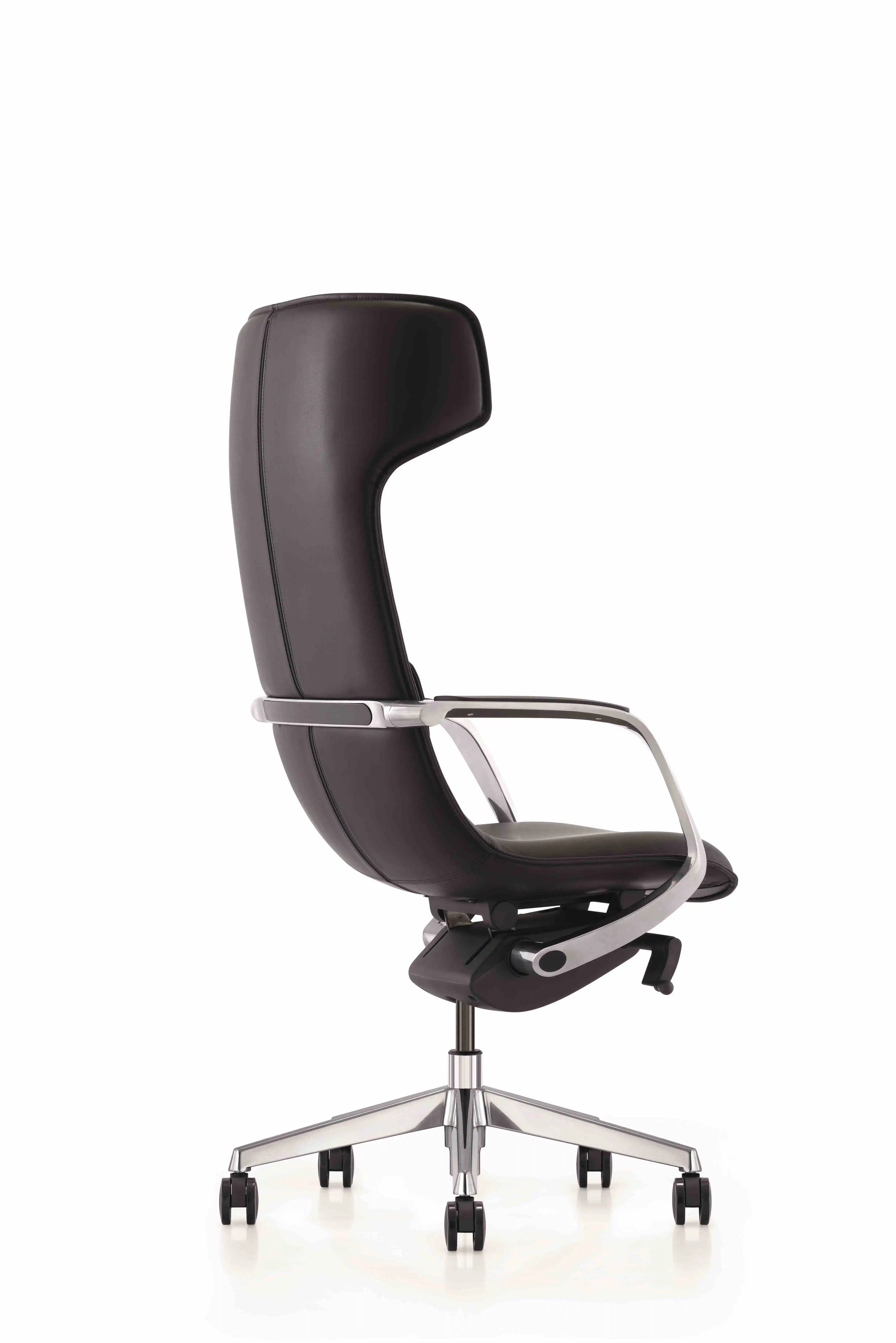 FURICCO High Class Italian Cow Leather Modern Swivel Hotel Reception Dining Chair