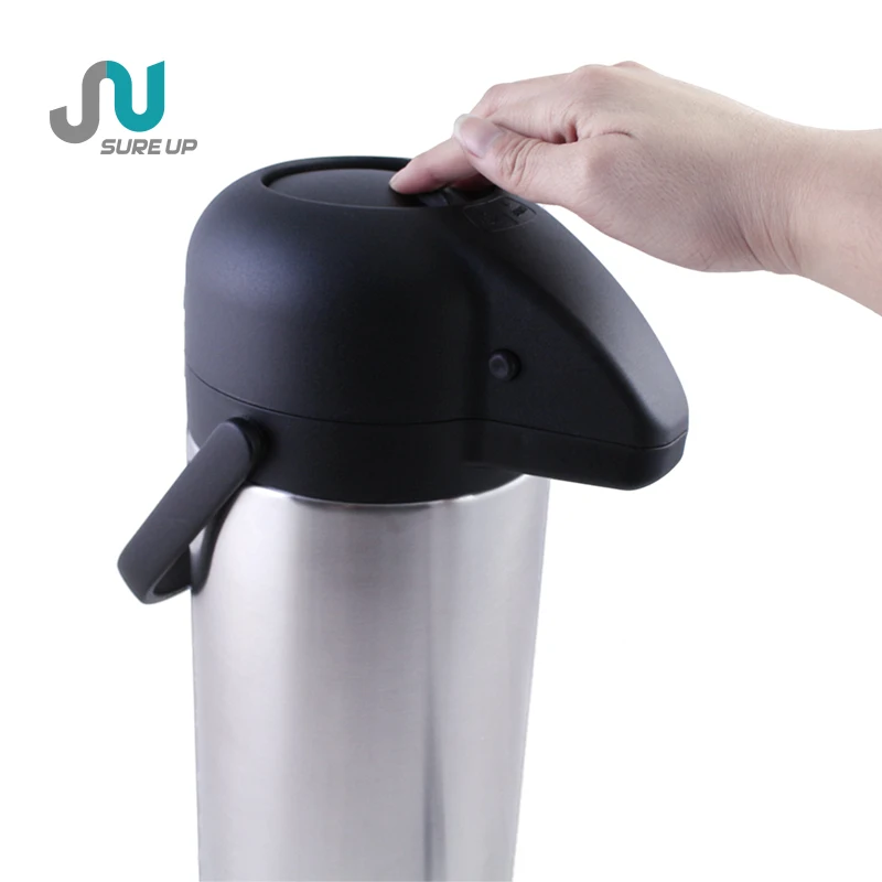Extra Large Air Pots Coffee Dispenser with Pump Thermos Insulated Stainless Steel Coffee Carafe Thermal Beverage for 24 Hours