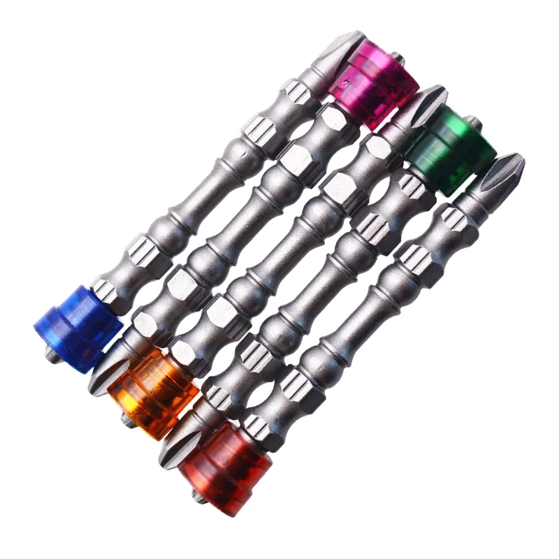 5 PCSScrewdriver Bit Electric Drill Screwdriver Head S2 Steel Magnetic 5.0 Cross Screw Driver Set Double Head 1/4' Hex Shank