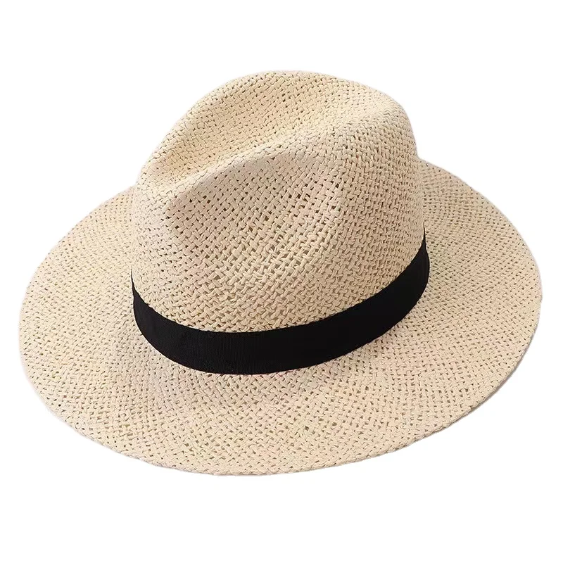 Оптовая продажа соломенная шляпа ручной работы тканая бумажная летняя Панама Федора