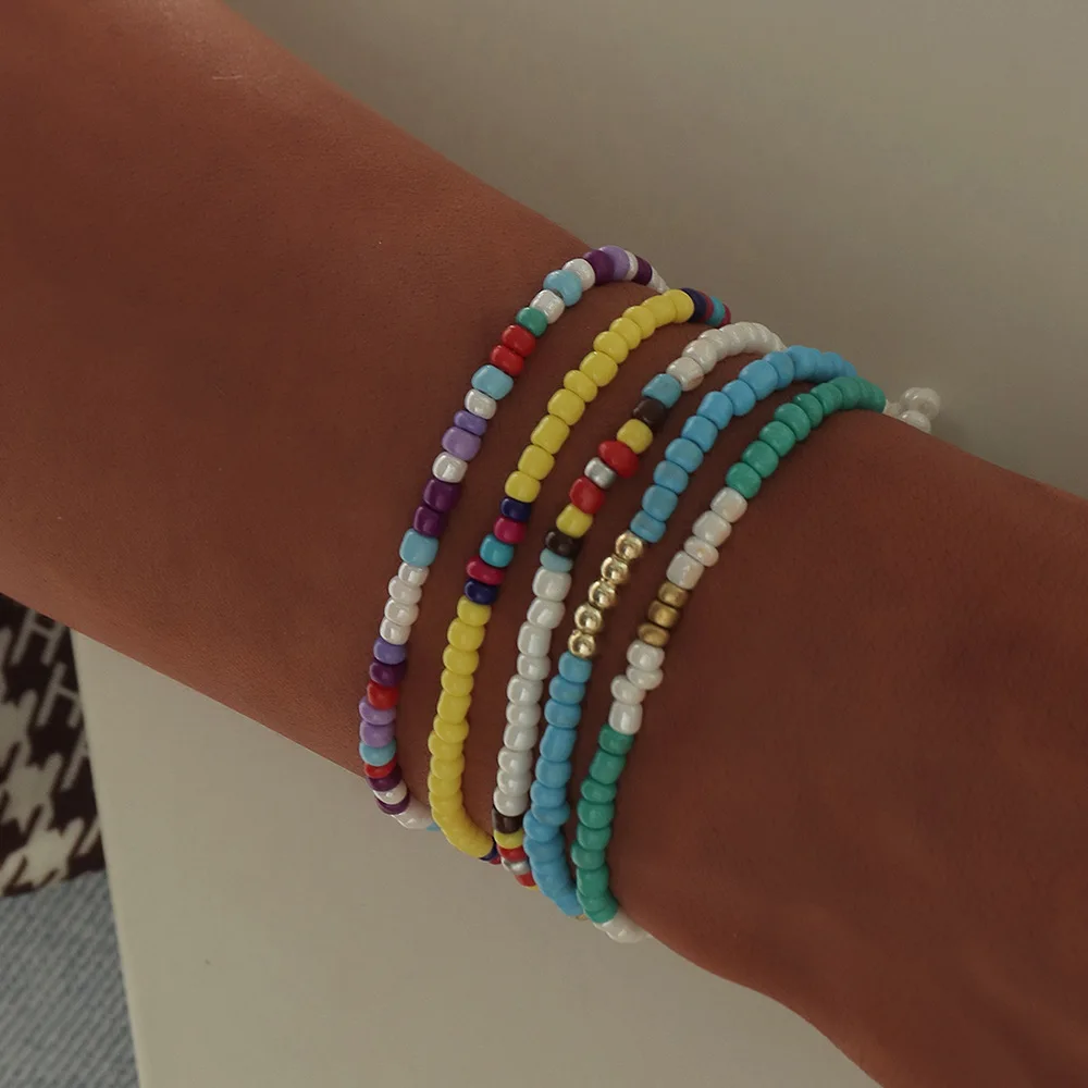  Wholesale low price Bohemian Colorful Vintage Beaded Handmade Woven women
