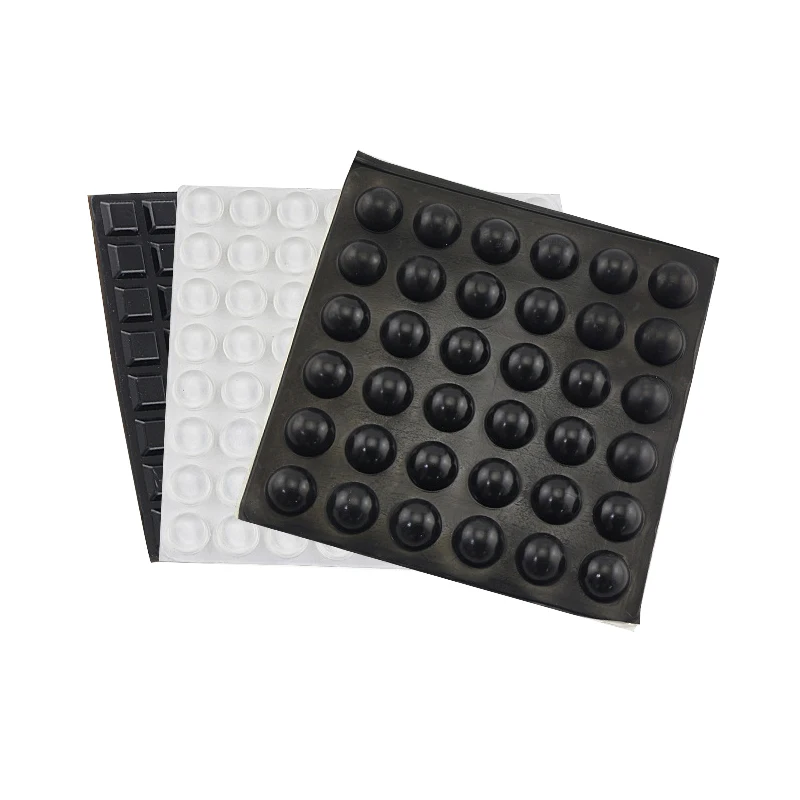 Silicone rubber bumper feet heat resistant door stop square self-adhesive silicone bumper