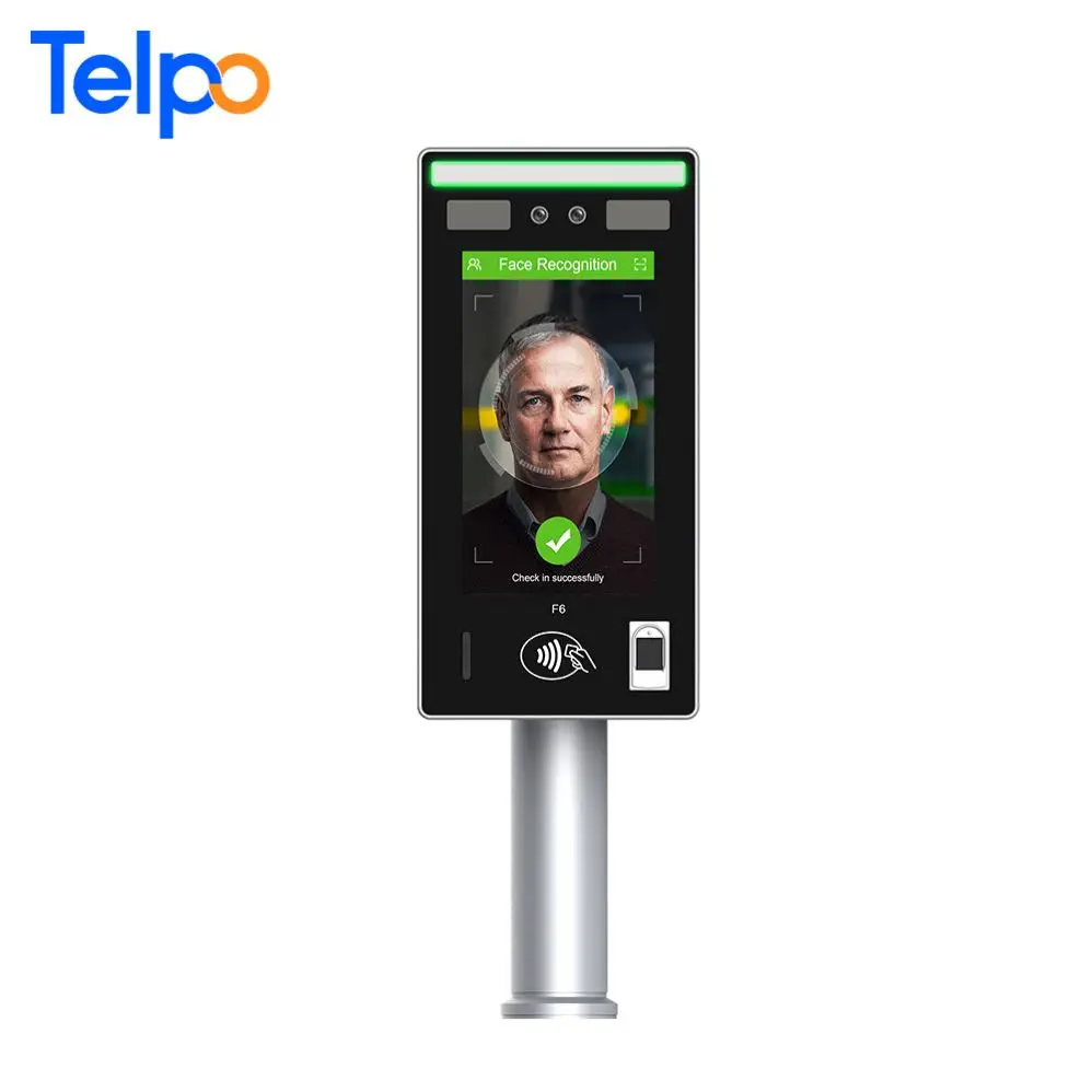 Telpo F6 Ethernet/WiFi/BT, контроль доступа к лицу, биосистема с сканером отпечатков пальцев и RFID