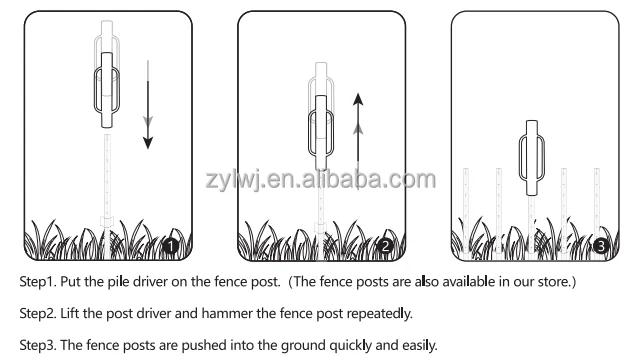 Low price T Fence Post Driver/ Picket Rammer/Steel Star Picket Dropper farm tool heavy duty hammer for Y stake fencing