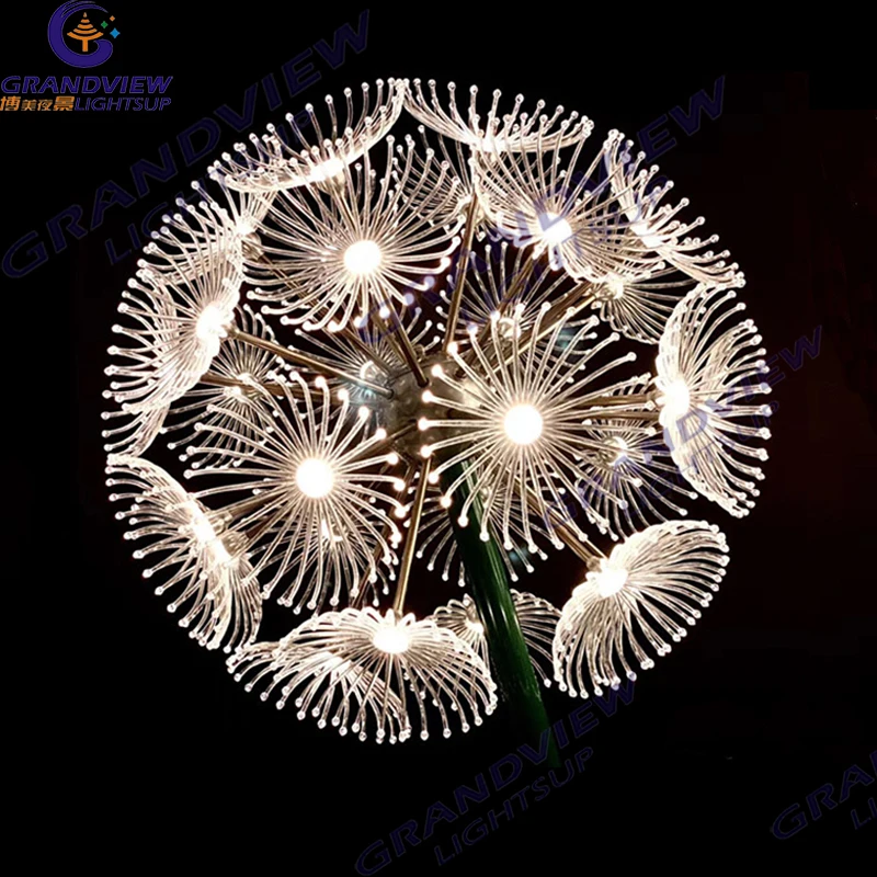 Наружный водонепроницаемый Светодиодный светильник IP65 в виде цветка одуванчика для праздничного украшения