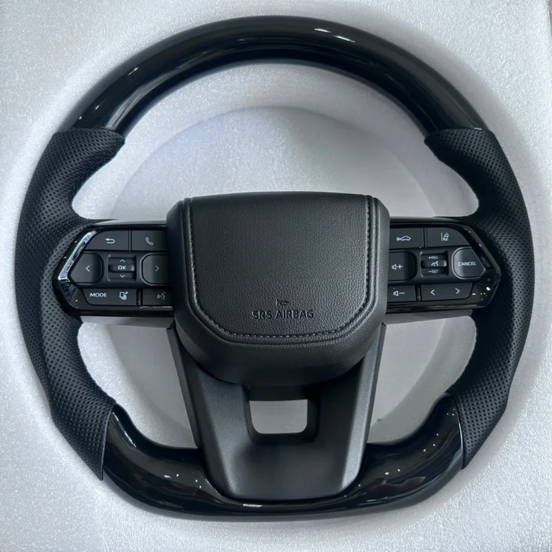 Car Accessories Custom Leather Steering Wheel For Toyota Hilux Revo LC 70 79 Land Cruiser Pick Up Fortuner  2017-2021