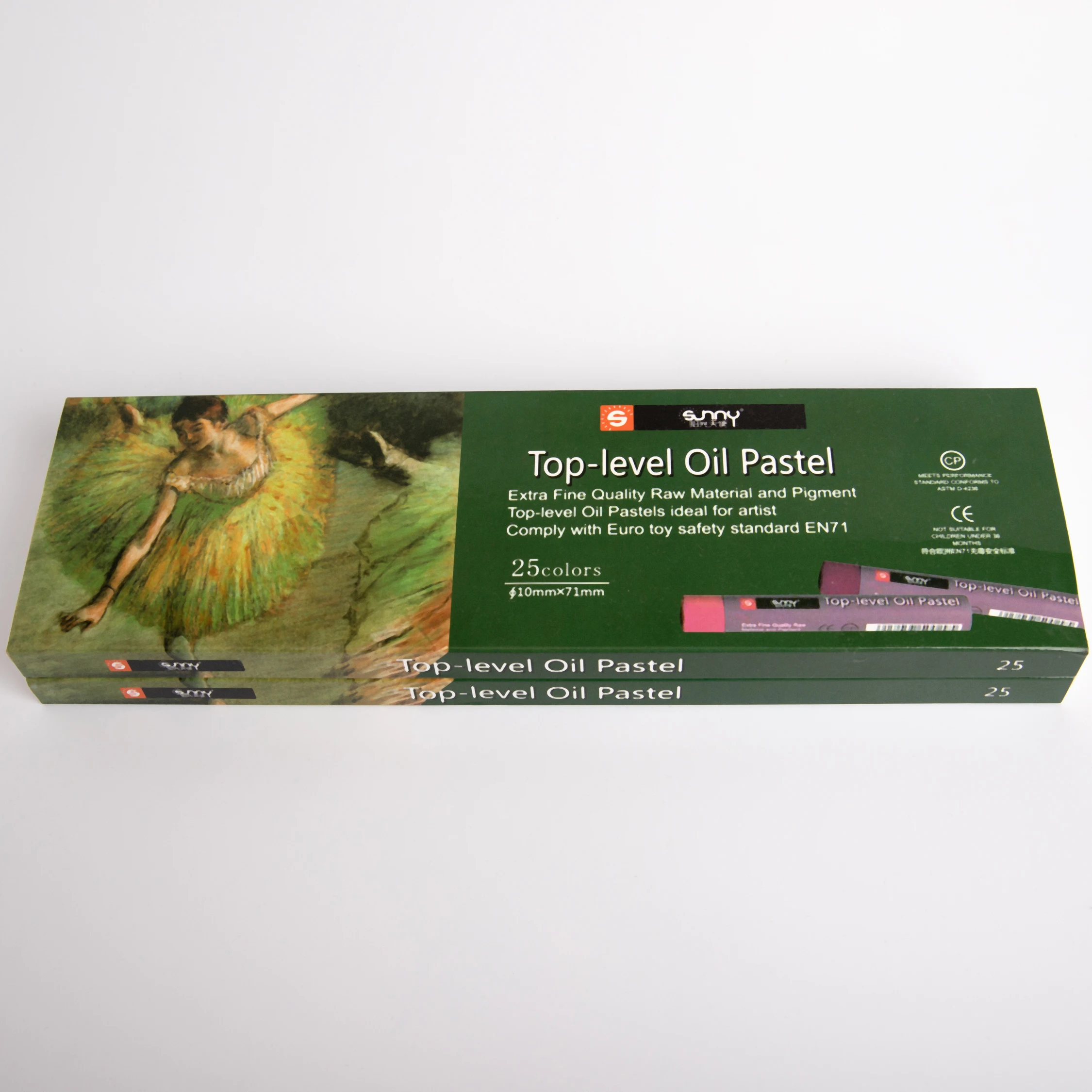 Sunny 25 colors oil pastels with high quality and non-toxic, soft wax crayons for kids