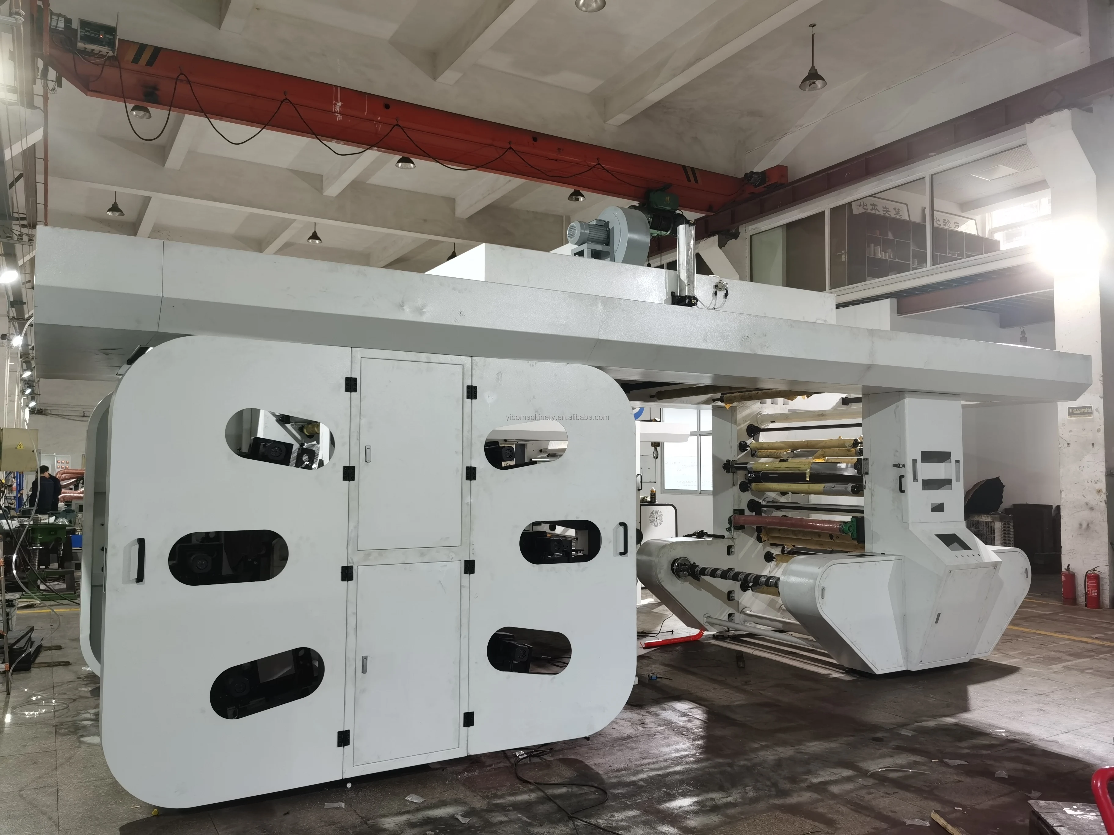 6 color linocut CI high speed paper plastic film food packaging roll to roll flexo cardboard printing machine