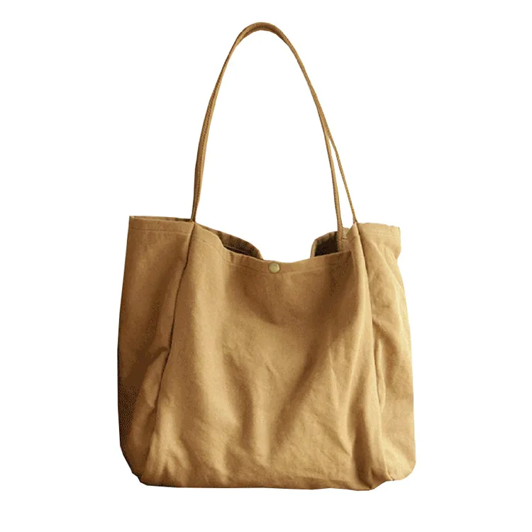 Custom print promotional 100% eco creative green 8oz canvas side bag simple color blank cotton shopping bag for girl