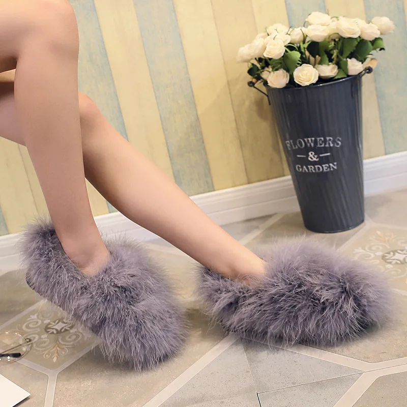Winter indoor slippers comfortable soft fluffy slippers women indoor