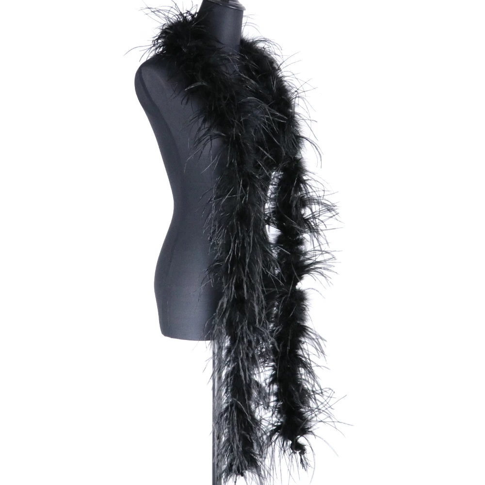 3 Ply dark pink  Soft Ostrich Boas White for Carnival Costumes Sewing Luxury Party Shawl Ivory Ostrich Feather Boa For Sale