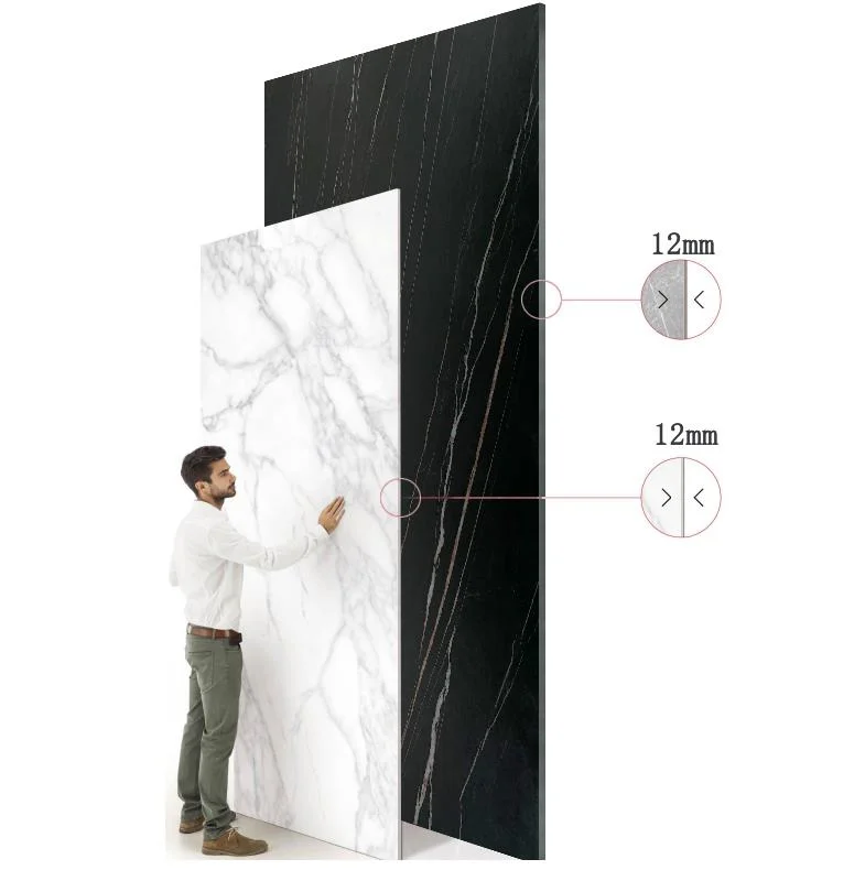 Latest elegant black legs grey white marble top 1.8 m office table high-end restaurant dining tables