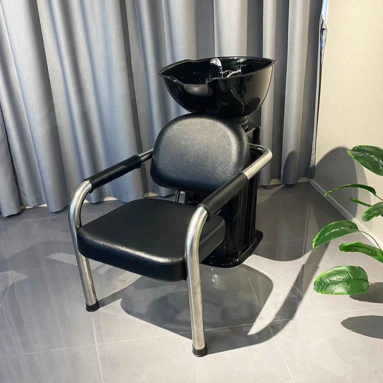 Modern Reclining Hair Salon Washing Basin Bowl /Sink Saloon Shampoo Chair and Bowl