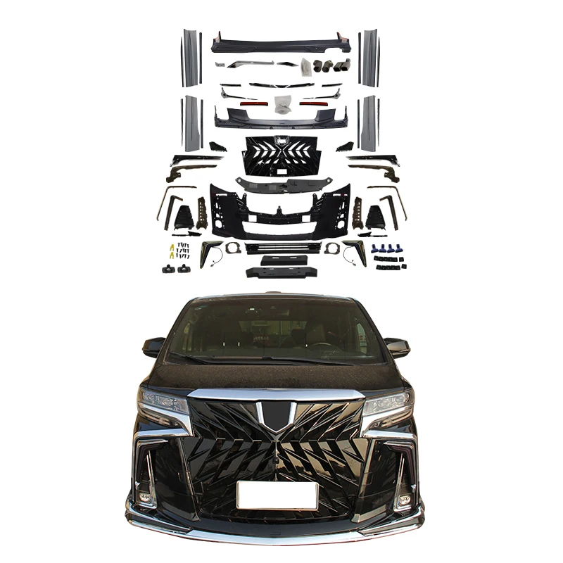 GBT Factory Direct Modification Part car body kits for Toyota alphard upgrade wald bodykit include grille restyle body kit alphard 30