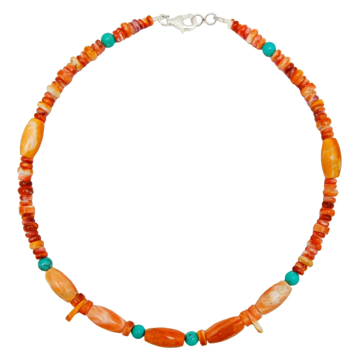 Natural turquoise and  spiny oyster Simple atmosphere fashionable jewelry for   Gift first choice