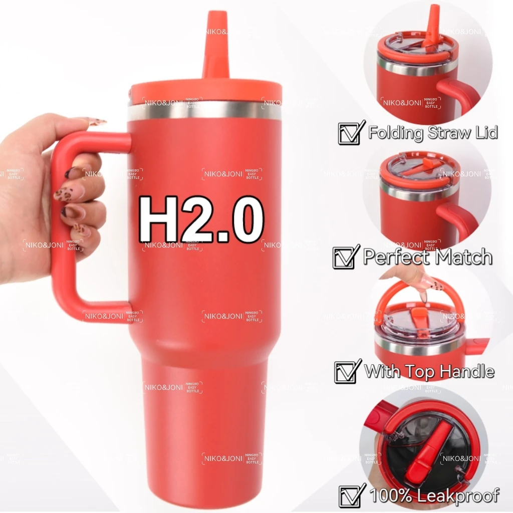 2024 New Arrive 100% Leakproof Replacement Lid Traveler Flip Straw Cover For 30oz 40oz H2.0 Tumbler & H3.0 40oz Tumbler
