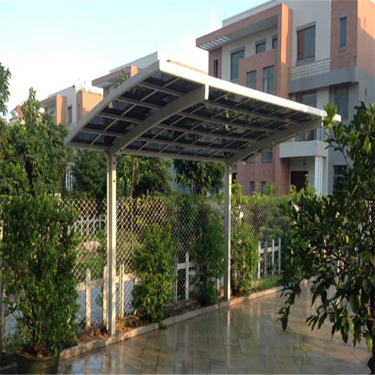 Outdoor car parking canopy metal frame polycarbonate carport