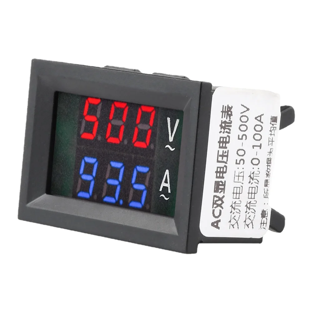 AC 50-500V Digital LCD Voltmeter Ammeter 10A 50A 220V Voltage Current Meter Tester Detector Current Transformer