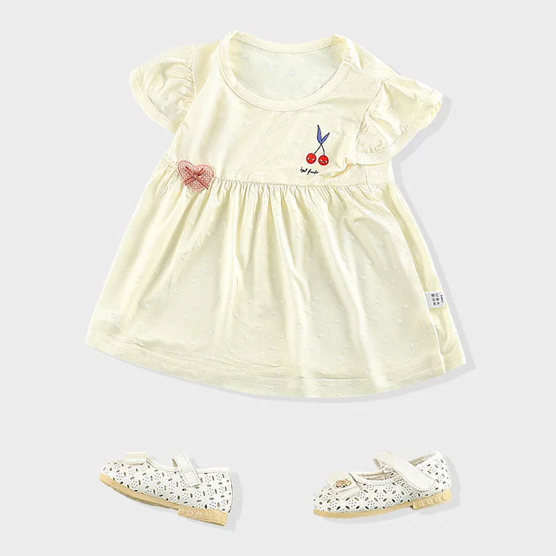 Детская одежда; Новый дизайн; Летняя одежда для малышей; Модальное платье; Одежда для малышей; Юбка для малышей