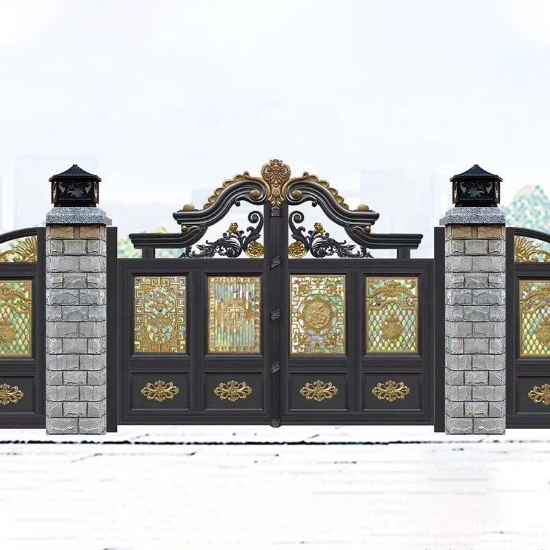  Изготовленные на заказ низкая цена оптовая продажа алюминиевый садовый забор ворота
