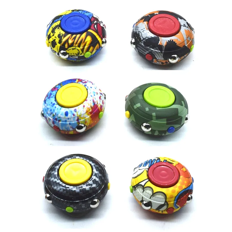 Multi Color EDC Anti Stress Press Button Rolling ball Fidget Pad Toy Fidget Spinner