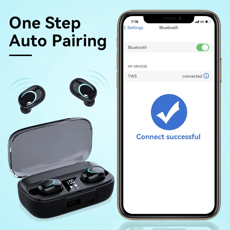 X10 5.2BT headset mobile power button Stereo TWS Sports Headset Mini Wireless earphone headphone