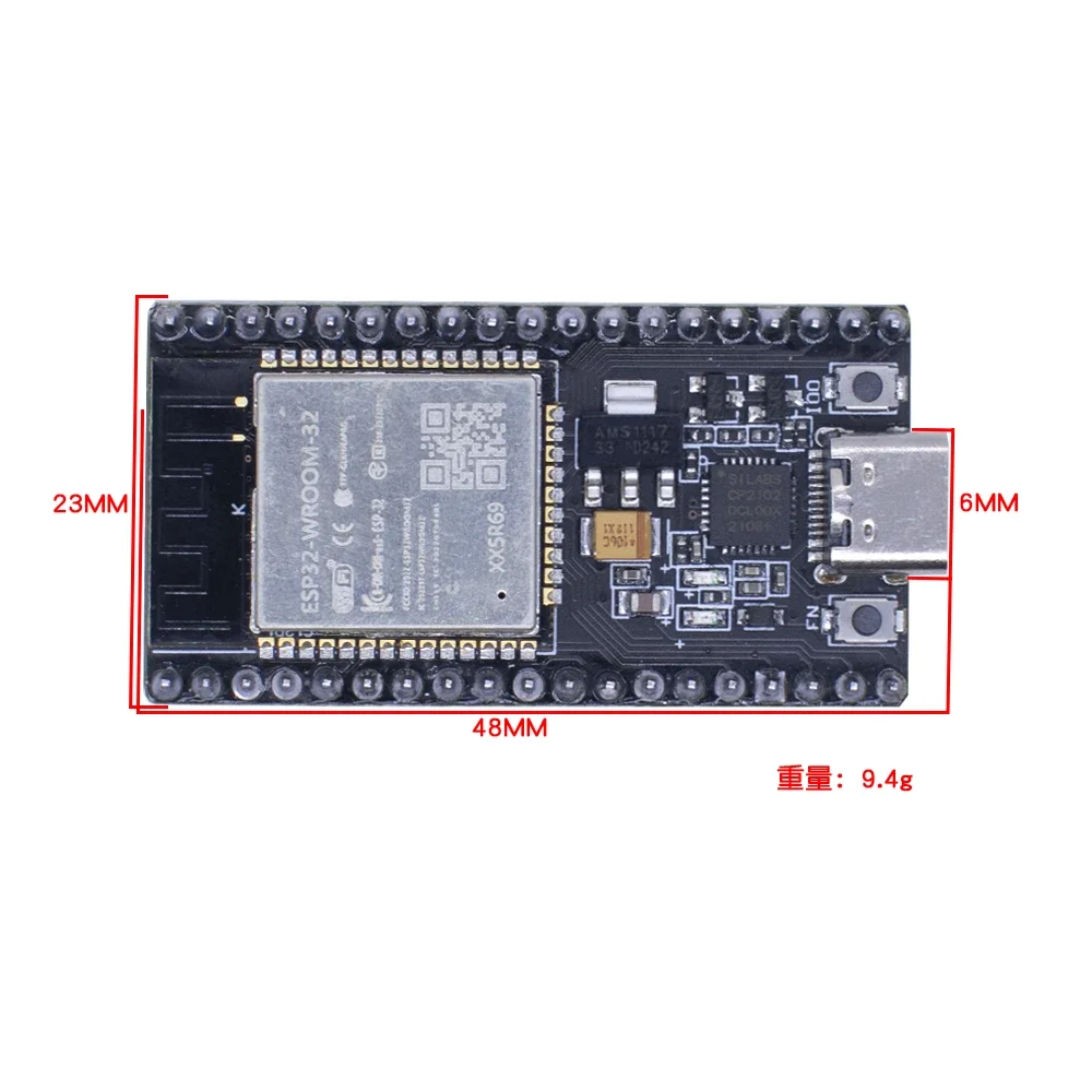 CP2102 ESP-WROOM-32 Type-C Bt WiFi Dual Core Nodemcu ESP32 Development Board