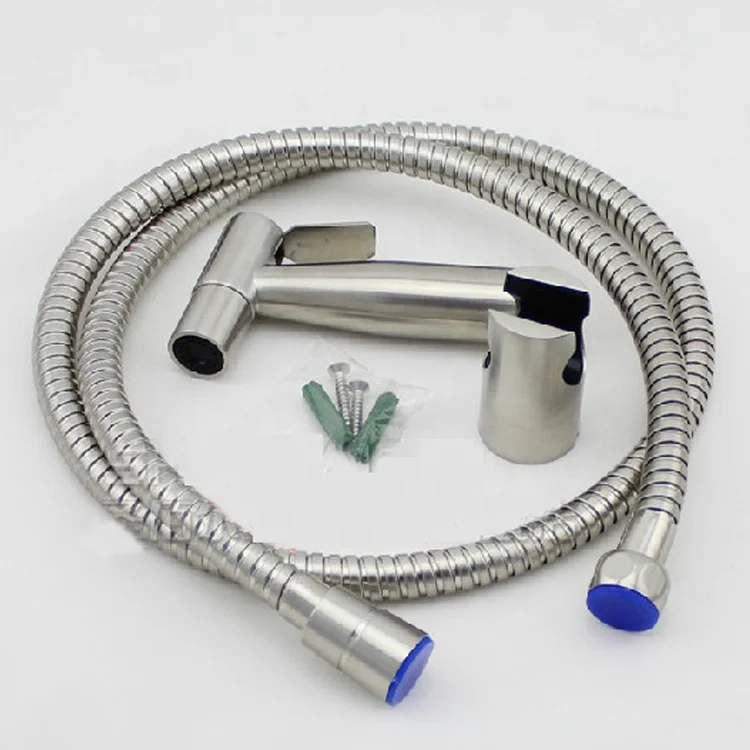 Handheld Bidet Shower Set Toilet Shattaf Sprayer Douche kit Bidet Faucet,Brushed Nickel, 304 Stainless Steel Bidet Spray