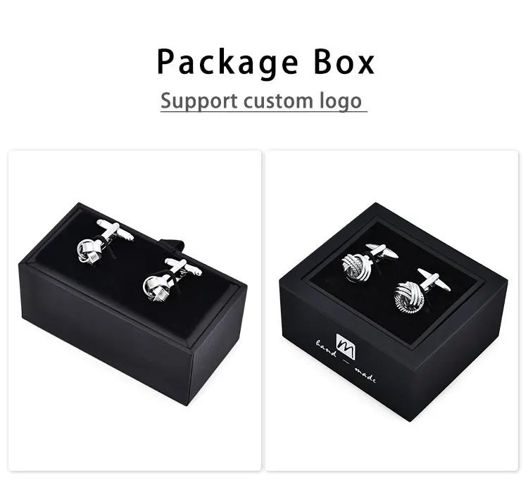 Free Sample Cufflink Elegant Silver Jewelry Cufflinks Custom Made Fashion Cufflinks
