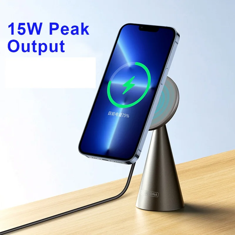 2022 new arrival 15w wireless charger magnet  phone  stander magnetic  car wireless charger for iphone 12 13 pro max