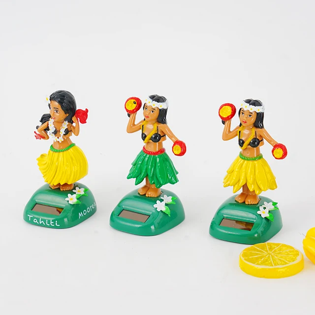 Горячая Распродажа статуэтка гавайской девушки Hula из каучука игрушка на солнечной