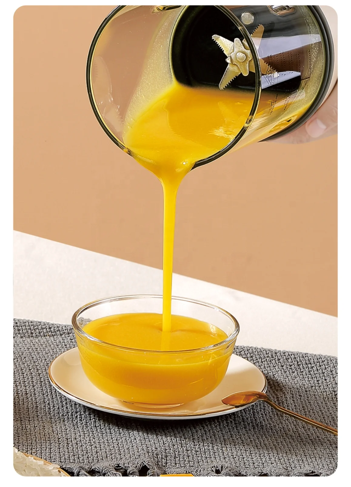 Demute High Speed Commercial Food cooking Blender With Soup soybean milk juicer smoothies grinder  heating blender