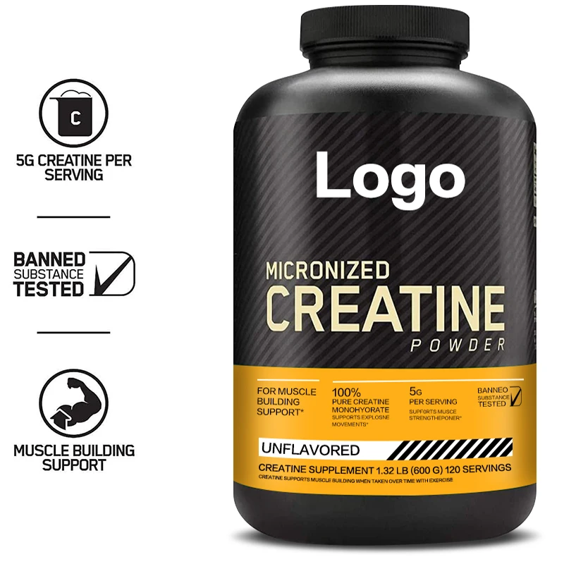 Large Supply Wholesale Price Creatine Raw Supplements for Bodybuilding Powder Creatine Monohydrate Immunity Booster Adult 120
