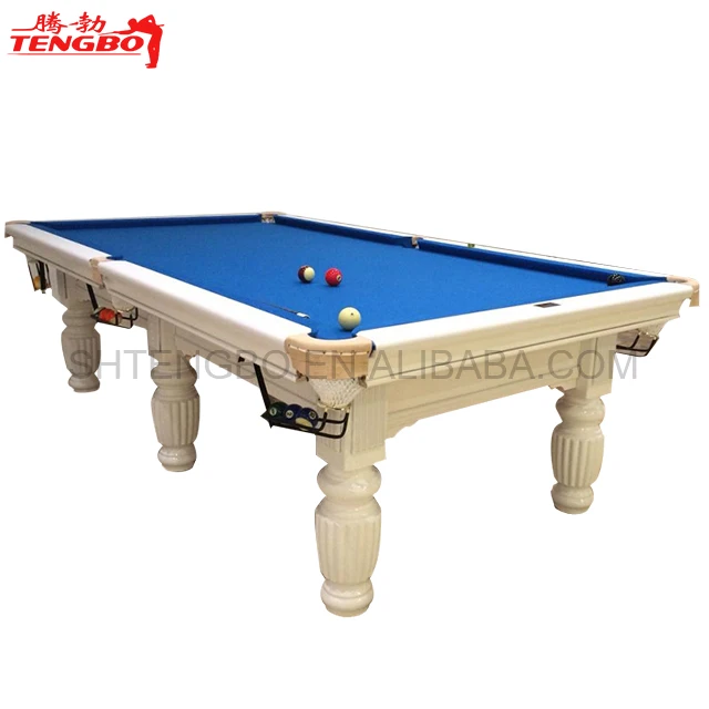 Chinese snooker black eight tournament standard high quality solid wood billiard pool table 8ft 9ft white colour