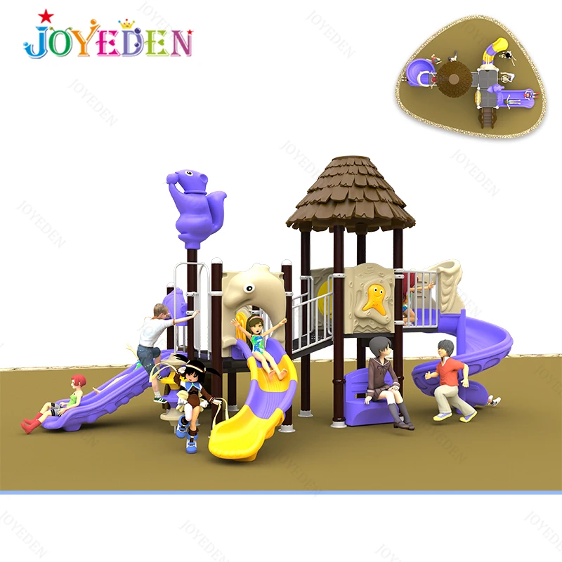 Approved kids outdoor playground equipment plastic outdoor slide Game Antique Playground Equipment