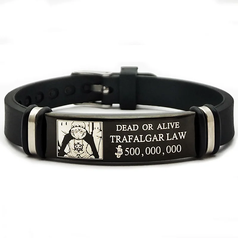 23 Designs Luffy Zoro Anime Watch Strap Bracelet Straw Hat Pirates Stainless Steel Silicone Adjustable Jewelry Bangle Bracelets