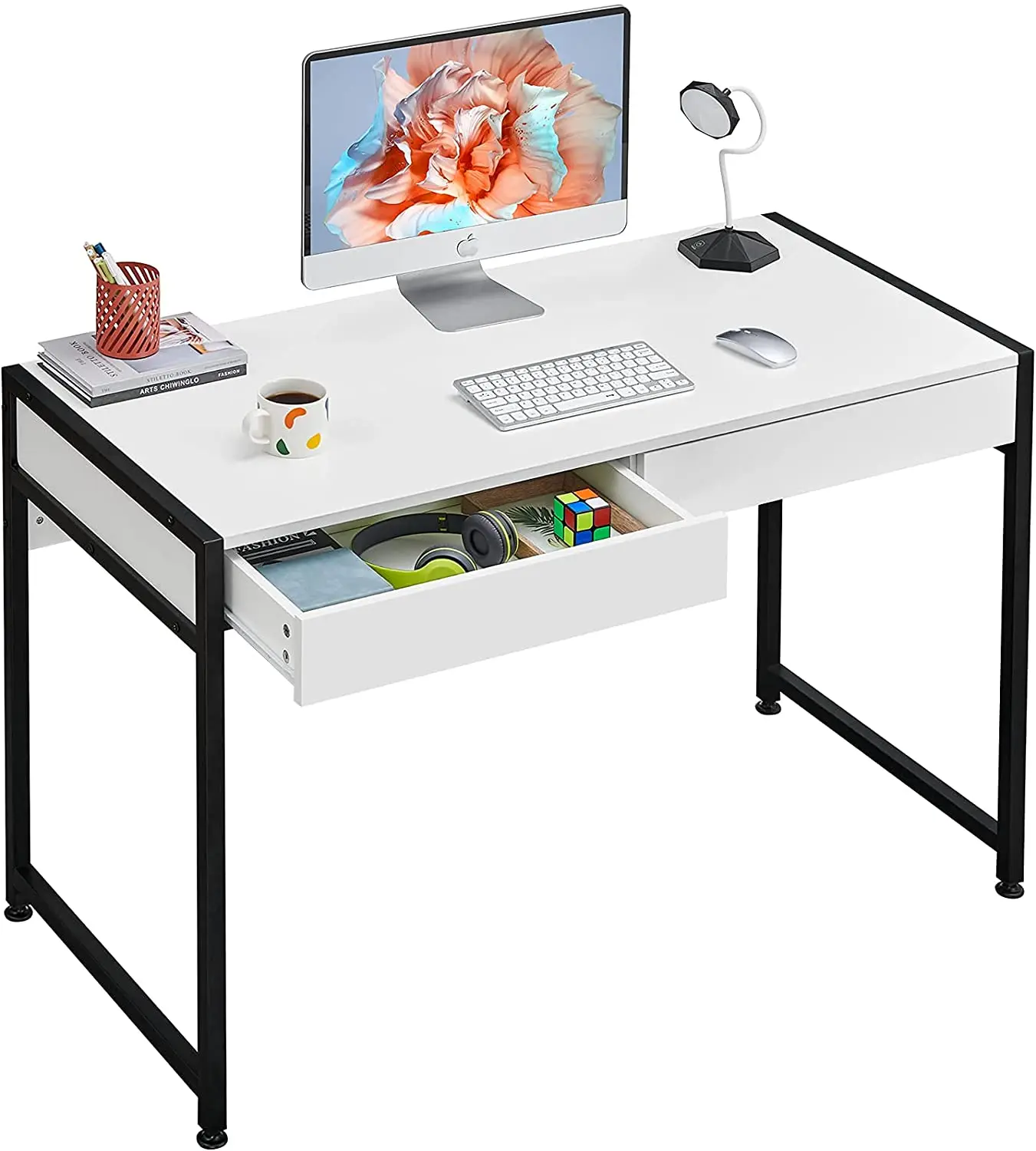 Modern Stylish Home Office Desk Make-Up Vanity Table with 2 Storage Drawers