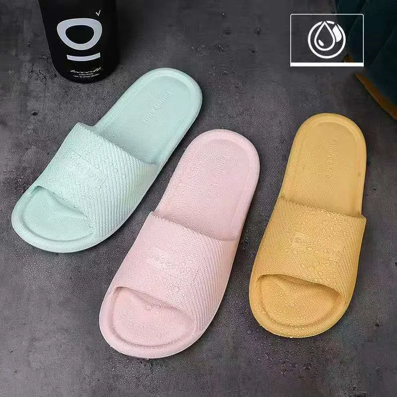 Japanese Women Mens Bathroom Shower Sandals Non-slip Equick Universal House Indoor Eva Open Toe Soft Bottom Couple Slippers