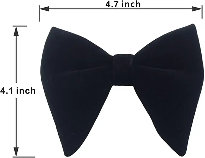 Мужской Бархатный комплект большого размера с галстуком-бабочкой и носовым платком