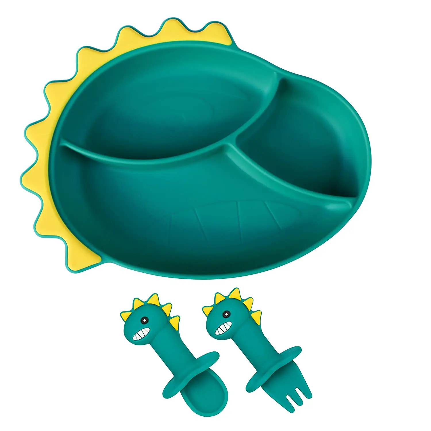 Wholesale Kids Dining Silicone Dinnerware Baby Feeding Suction Bowl Toddler Anti Spill Food Set Tableware
