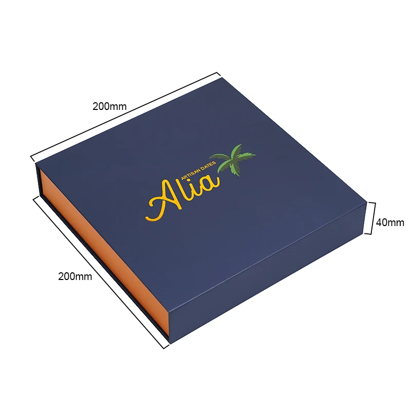 Wholesale Custom Printed Food Paper box Grade Rigid Cardboard Candy Chocolate Baklava Box