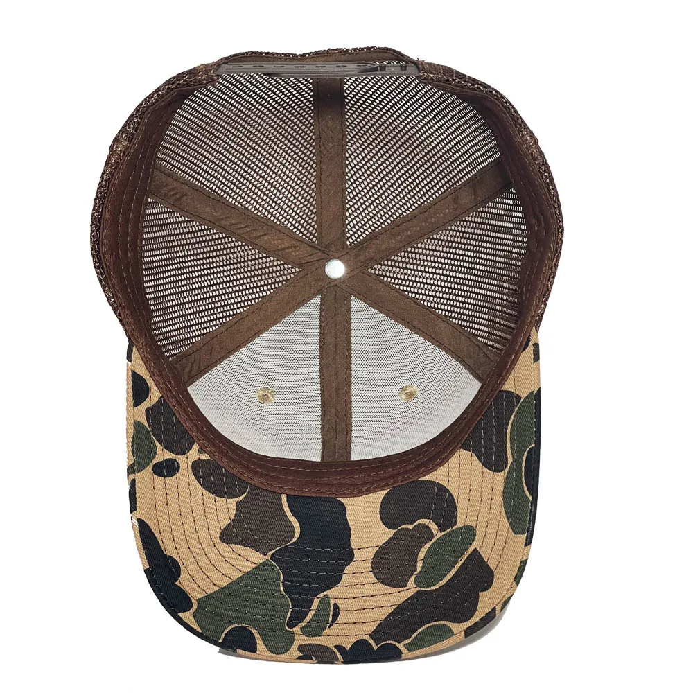 Custom Duck Brown Camo Snapback Mesh 6 Panel Richardson 112 Trucker Cap Hats