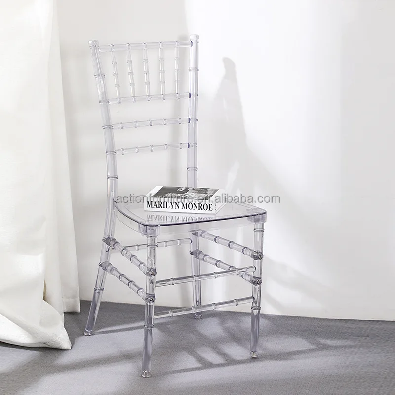 Hot sale modern design transparent chairs plastic dining party banquet chairs durable fashionable chairs