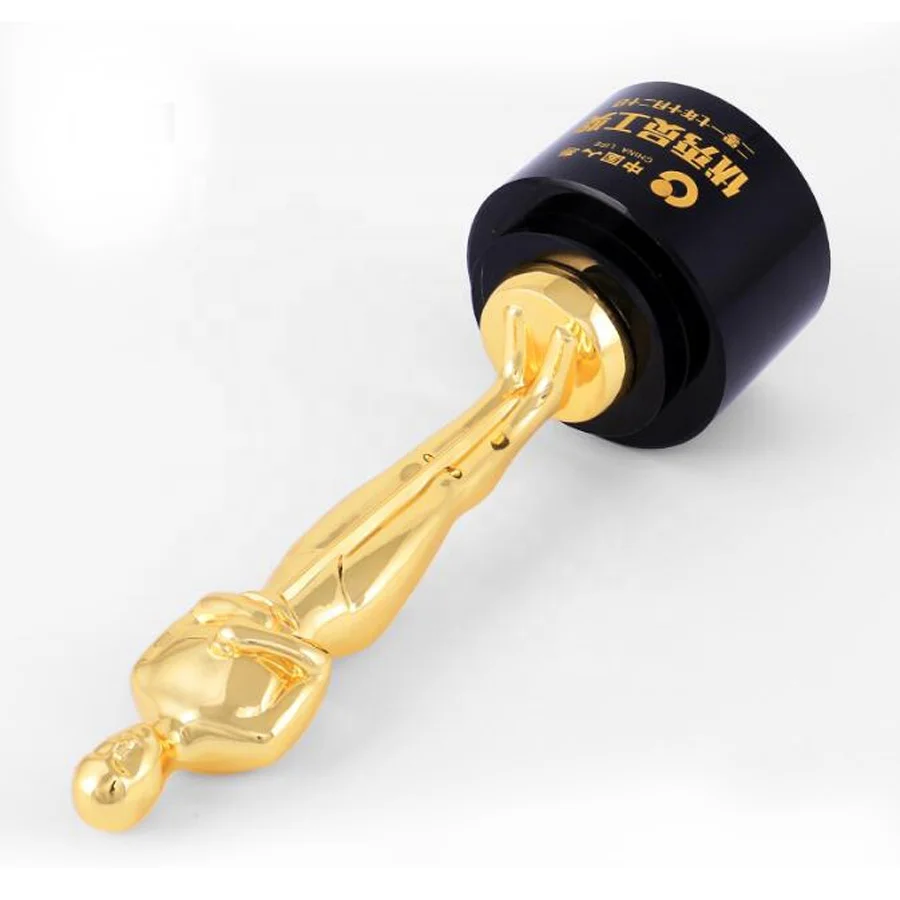 Little Golden Man Oscar Trophy Customized Crystal High-end Creative Excellent Staff Annual Meeting Film Actor Award