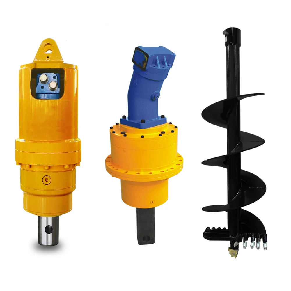 HUITONG Earth Auger Attachment Shantui SE80 Excavator Rotary Drill Hydraulic Piling Rig For 8 Ton Excavators.