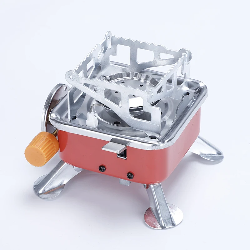 Yama Camping Stove Folding burner Picnic Barbecue Gas Stove Portable Mini Outdoor Stainless Steel Red Cooking