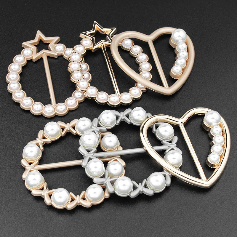 hot sale Silk Scarf Ring T-shirt Tie Clips,Fashion Metal Round Circle Clip Buckle Clothing Ring Wrap Holder for Women